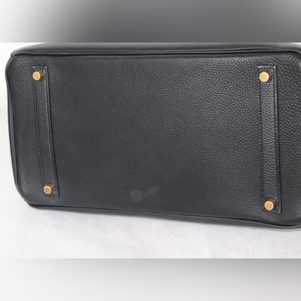 HERMES Birkin 35 Black Handbag Noir Togo‎ with Gold Hardware A Square Engraved - Picture 9 of 16